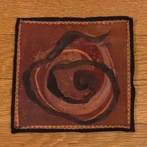 Blue Fish Amazing Vintage Swirl Art Patch